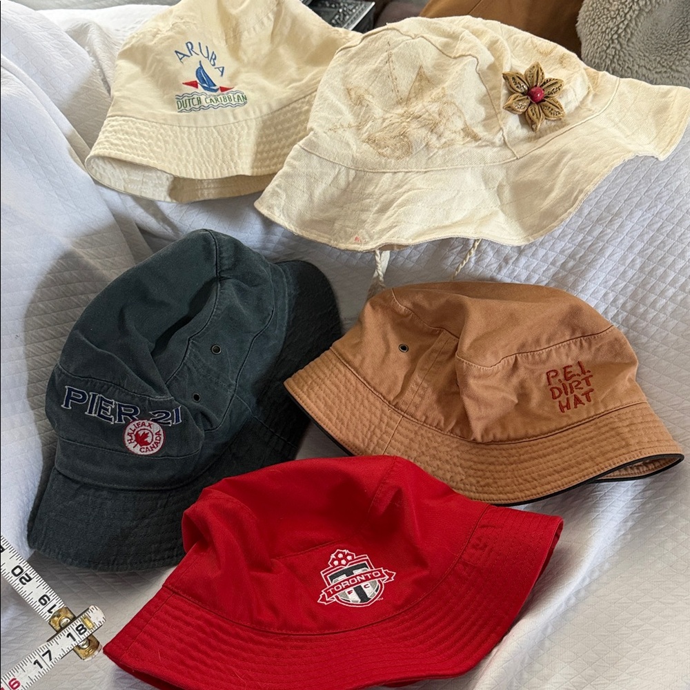 Bucket Hats Lot of 5 - kids sized